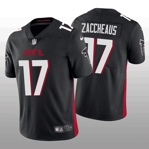 Men's Atlanta Falcons #17 Olamide Zaccheaus Black Vapor Untouchable Stitched Football Jersey - Click Image to Close